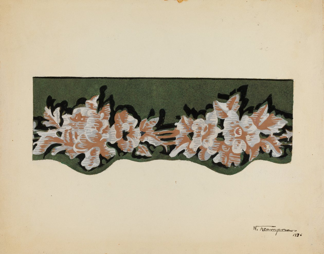 Tapéta szegély, 1936. alkotó: Nicholas Acampora