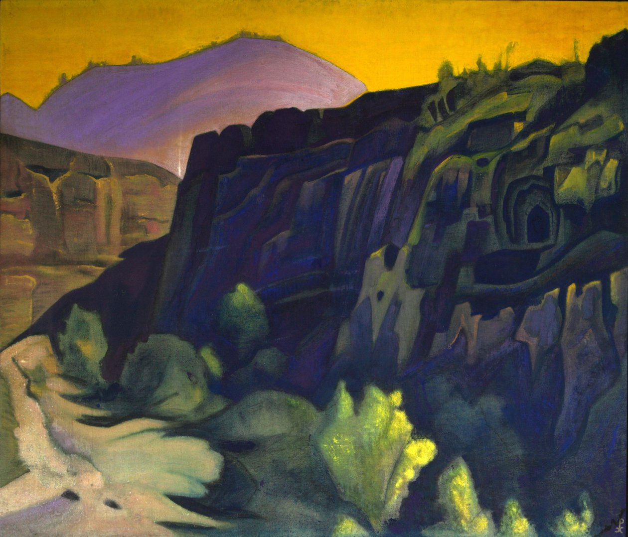 Ajanta-barlangok, 1938. alkotó: Nicholas Roerich