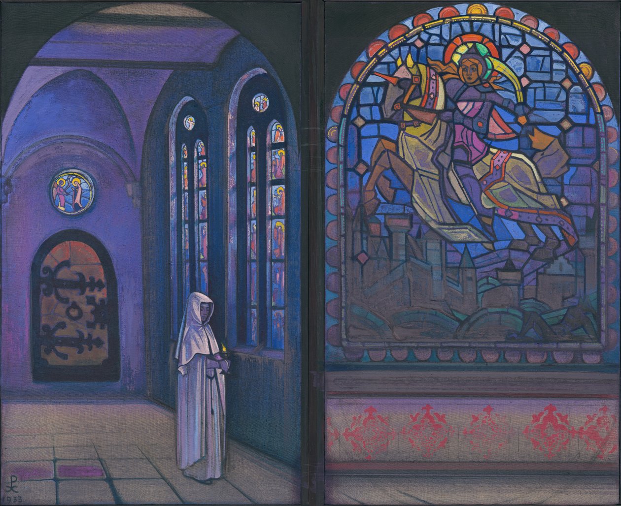 Dicsőség a hősnek, diptichon, 1933 alkotó: Nicholas Roerich