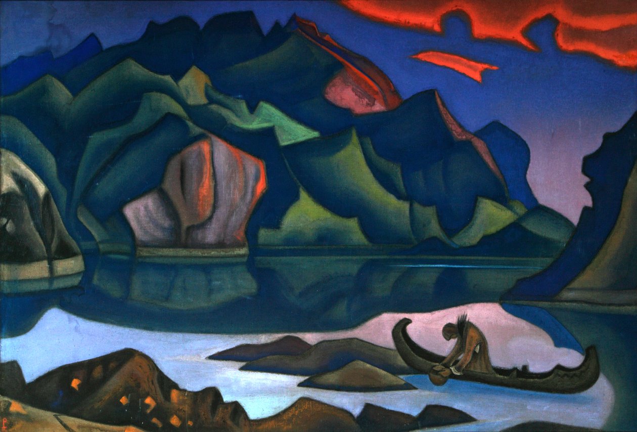 Rejtett kincs”, 1947. alkotó: Nicholas Roerich