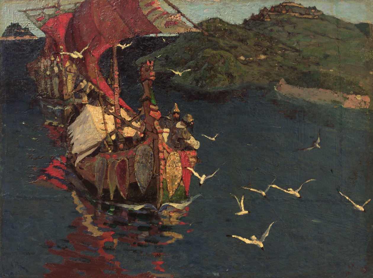 Tengerentúli vendégek, 1901 alkotó: Nicholas Roerich