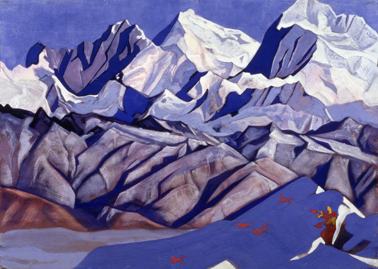 Vörös lovak, 1925 alkotó: Nicholas Roerich