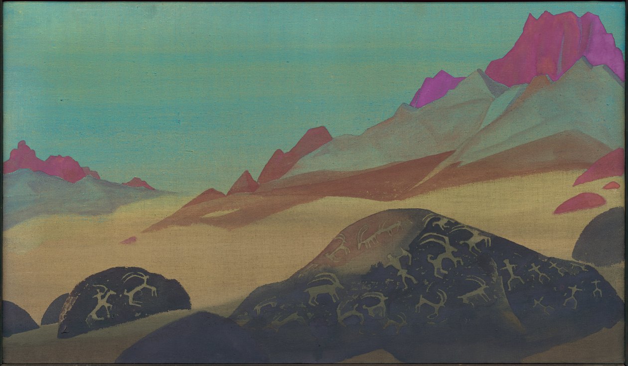 Ladakh sziklái, 1932 alkotó: Nicholas Roerich