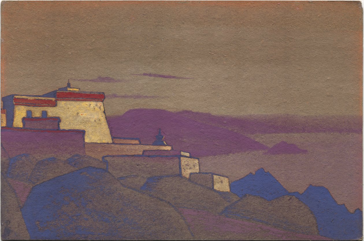 Tibet, Gelukpa kolostor, 1936 alkotó: Nicholas Roerich