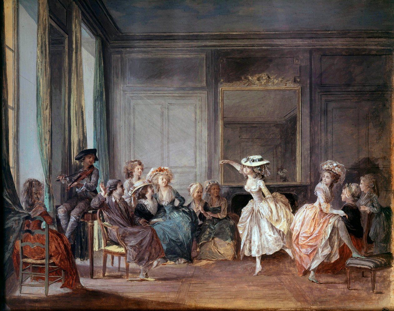 A tánclecke. Gouache alkotó: Niclas II Lafrensen