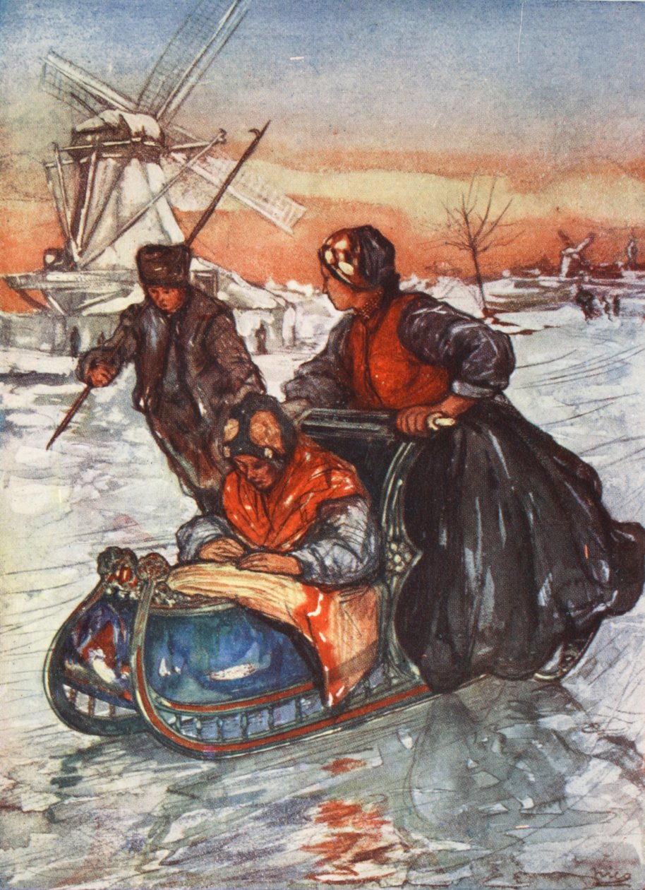 Verseny görkorcsolyán, 1904 alkotó: Nico Jungman
