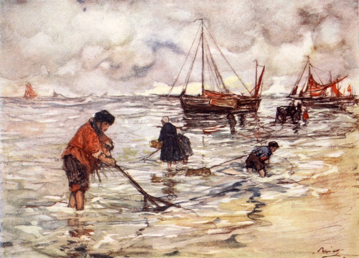 Garnélarák-halászat, 1904 alkotó: Nico Jungman
