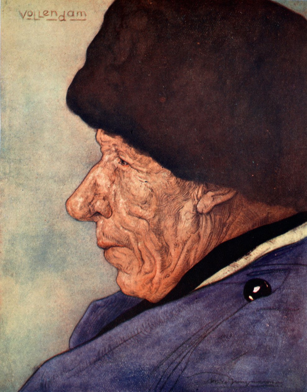 Egy emberfej, Volendam, 1904 alkotó: Nico Jungman