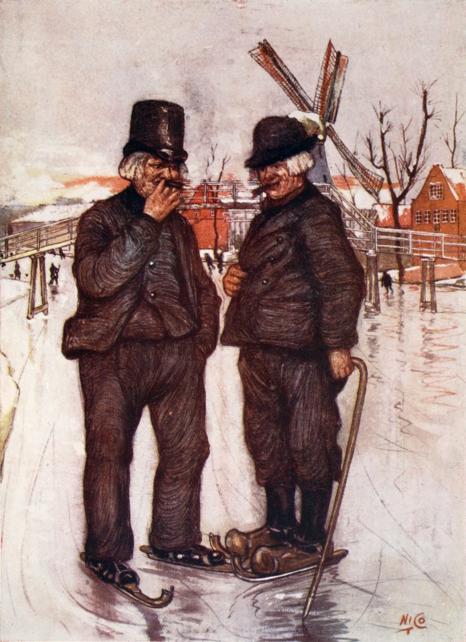Régi hollandok korcsolyán, 1904 alkotó: Nico Jungman