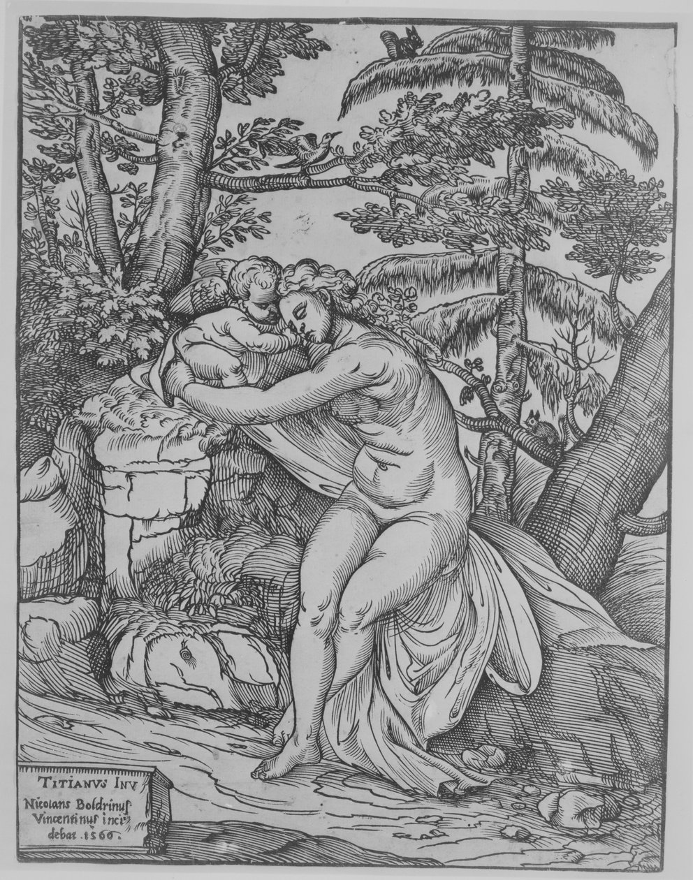 Vénusz és Ámor, 1566., 1566. alkotó: Nicolò Boldrini