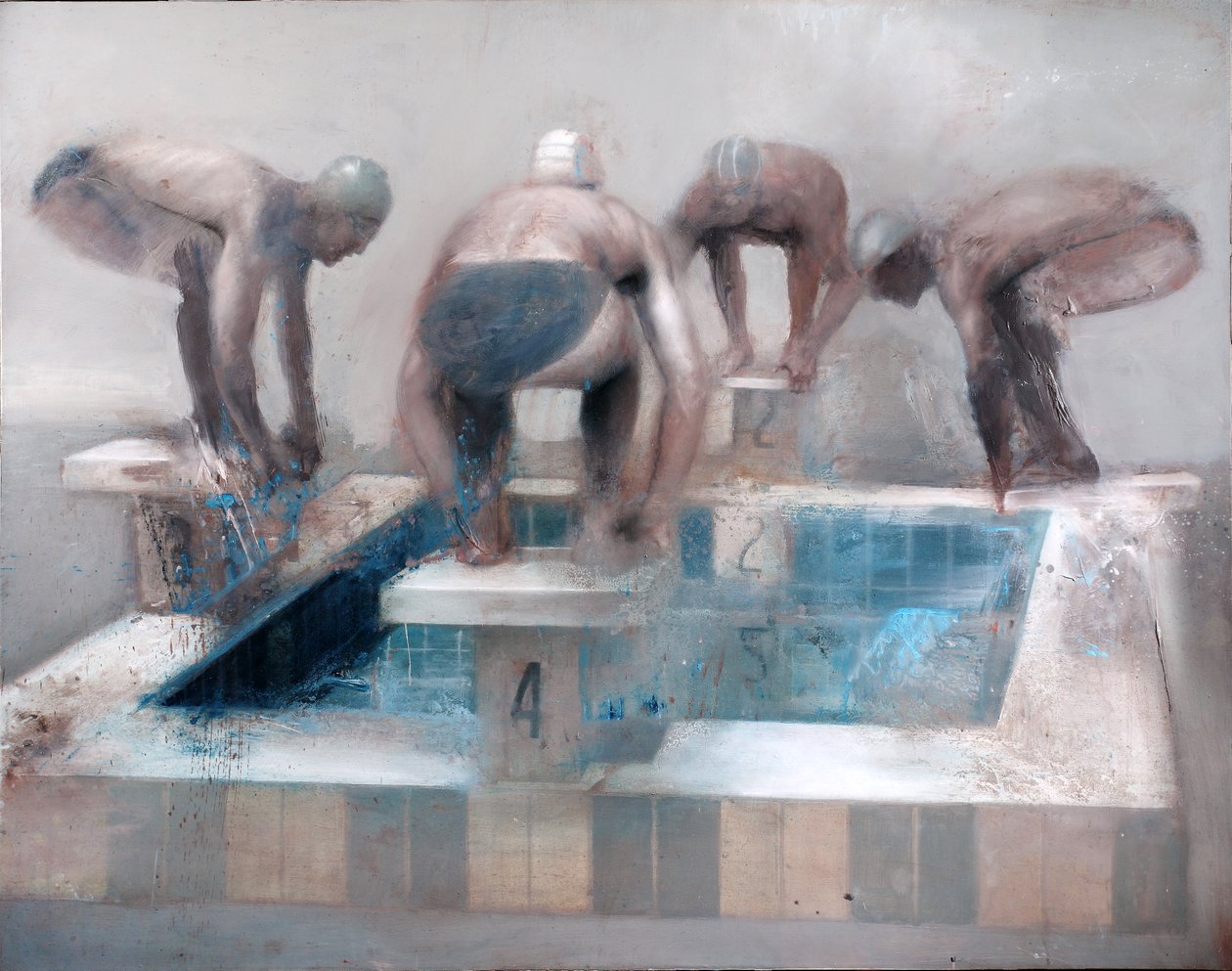Úszók, 2012 (olaj, vászon) alkotó: Nicola Pucci