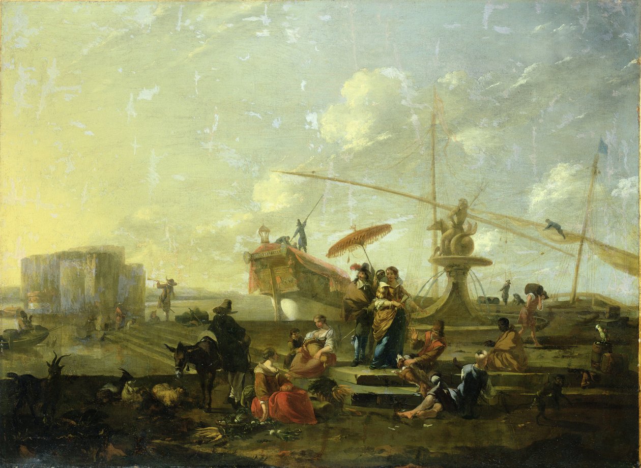 Genova régi kikötője alkotó: Nicolaes Pietersz. Berchem