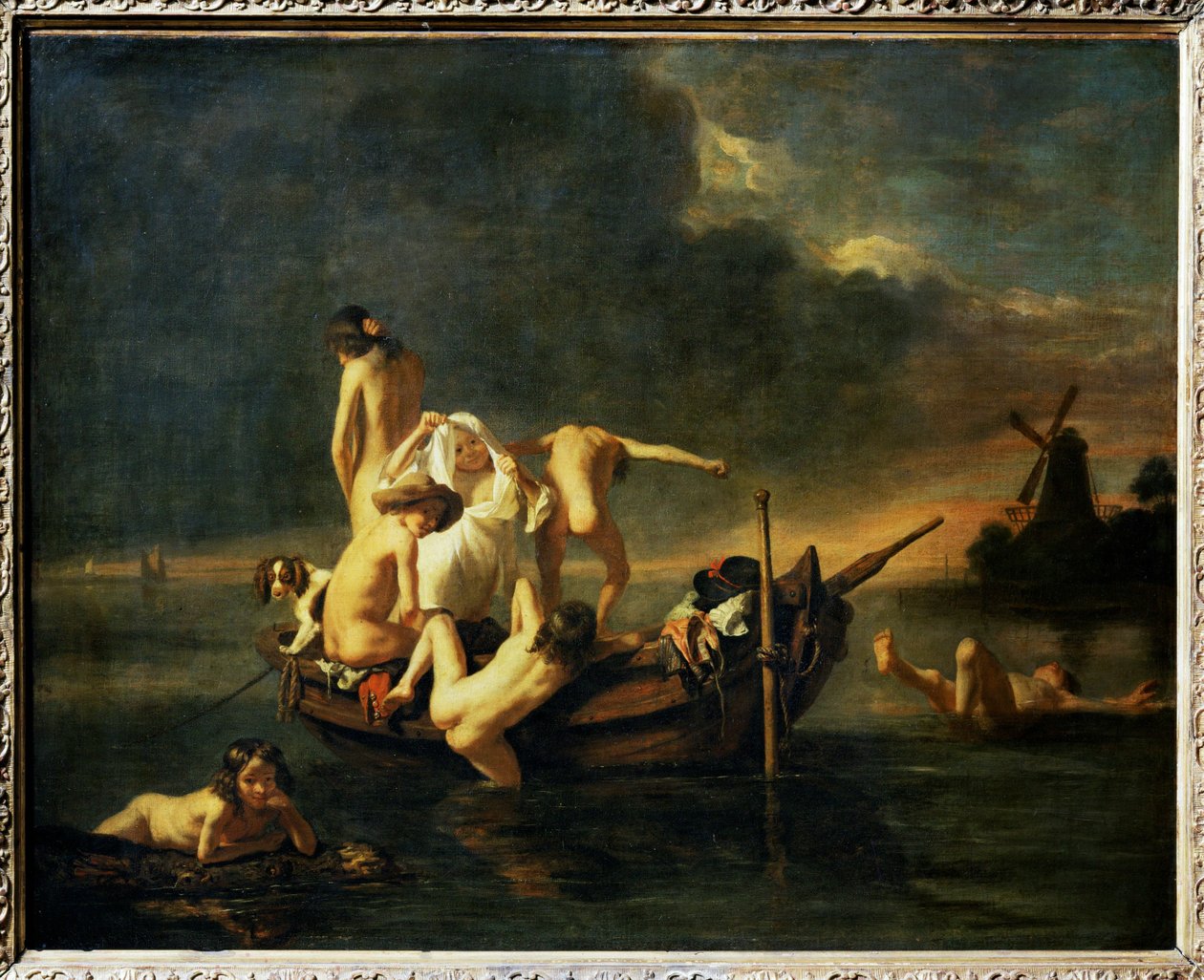 La Beignade - A fürdő ... alkotó: Nicolaes (follower of) Maes