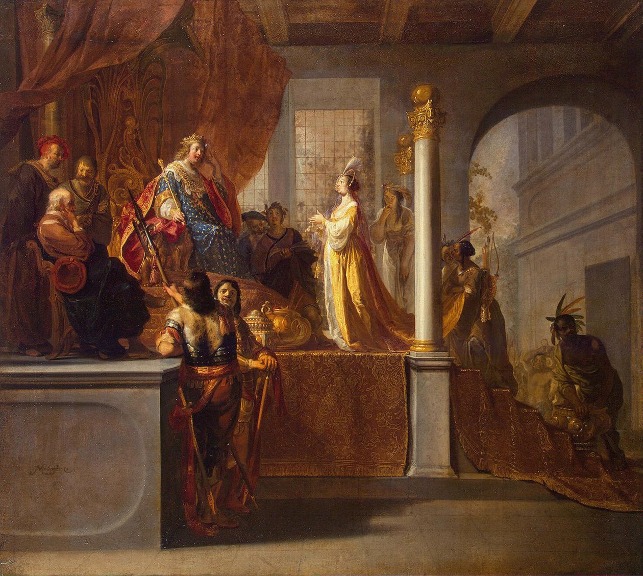 Sába királynője Salamon előtt, 1640-es évek alkotó: Nicolaes Knüpfer