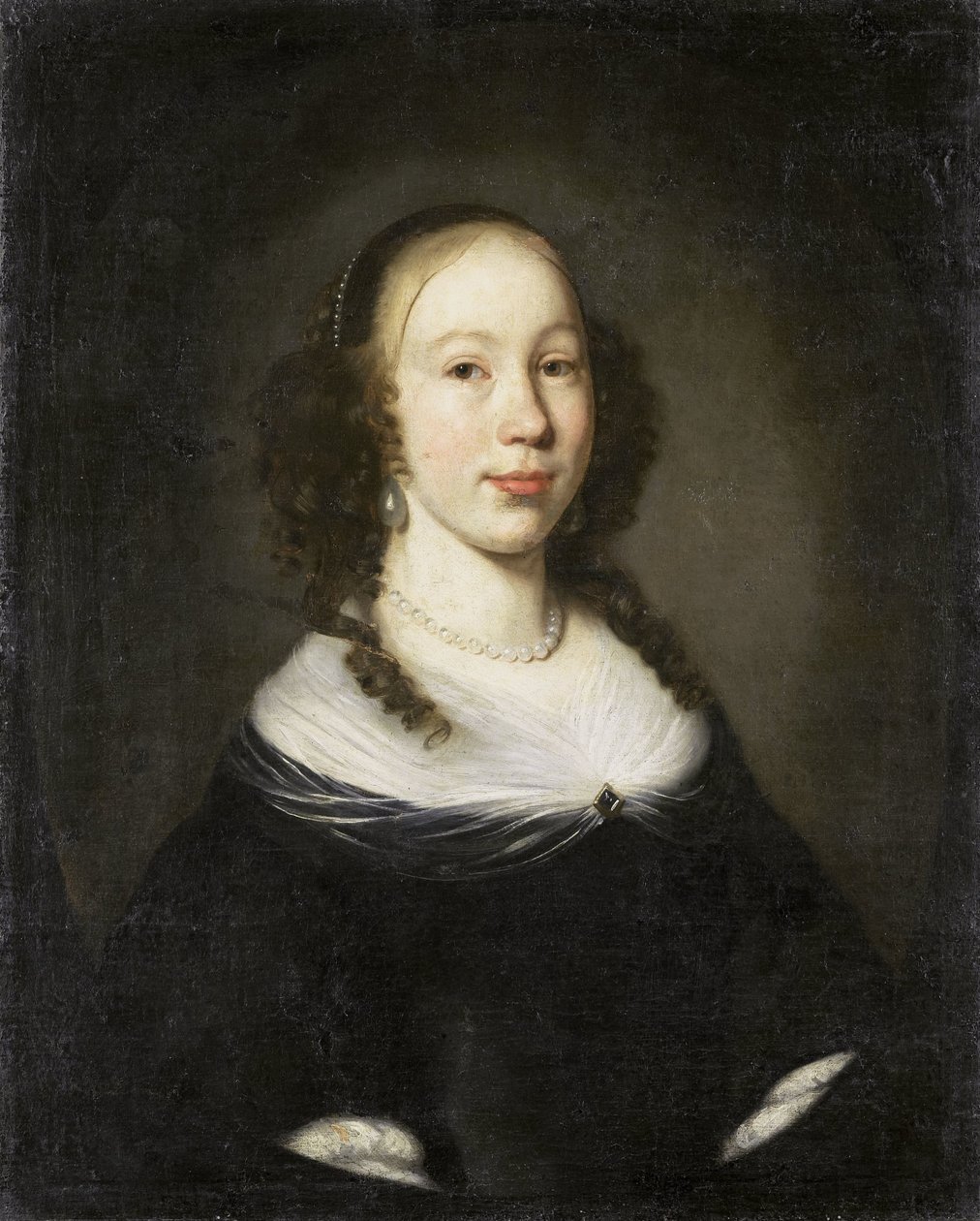 Egy fiatal nő portréja alkotó: Nicolaes Maes
