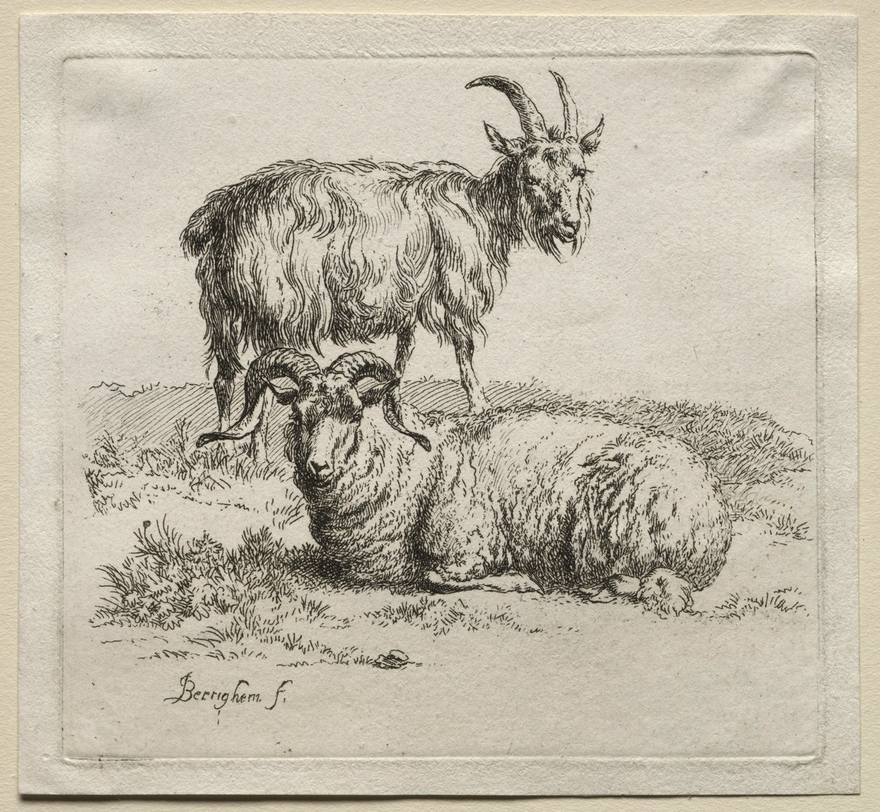 Ram és Kecske. alkotó: Nicolaes Pietersz. Berchem