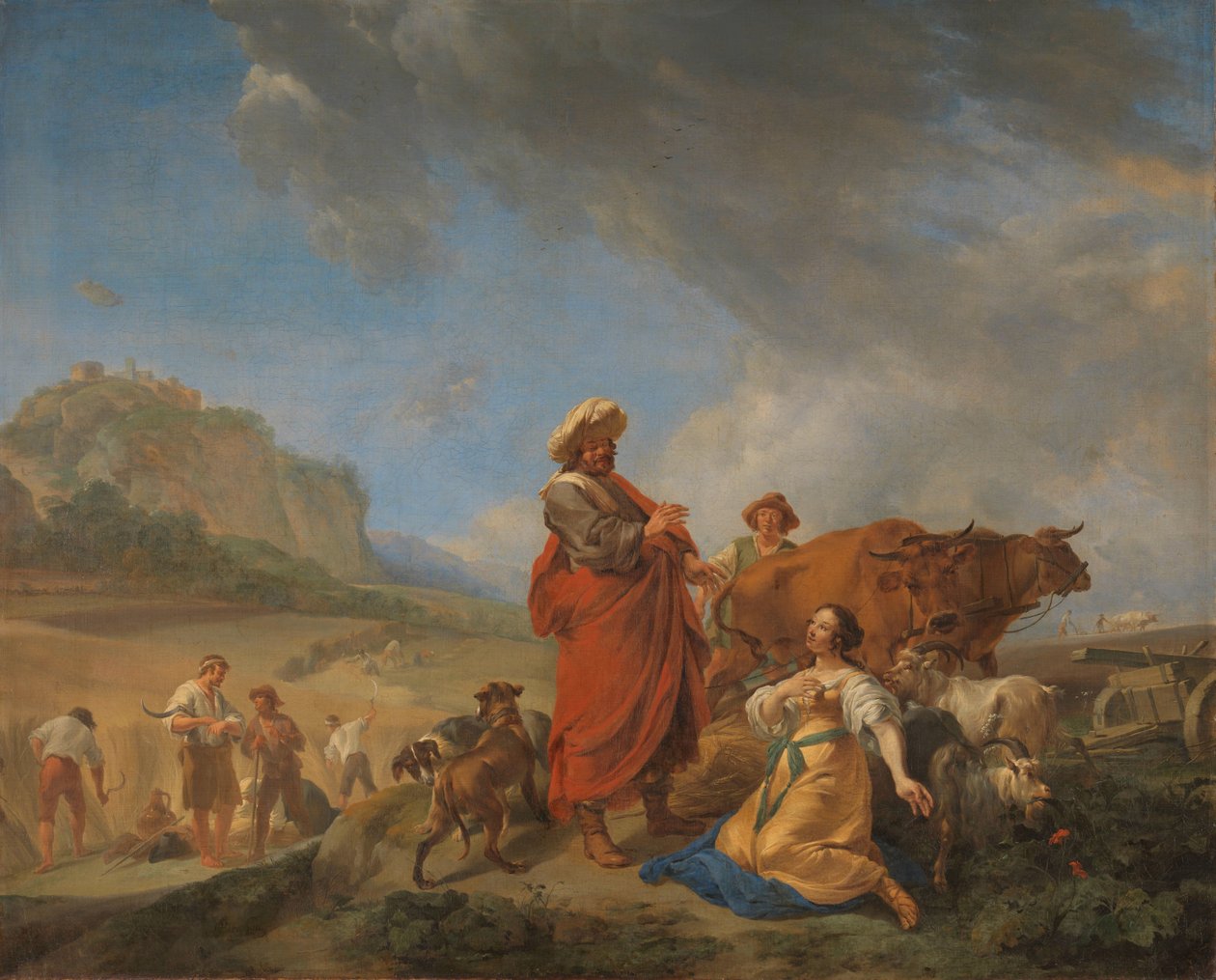 Ruth és Boas alkotó: Nicolaes Pietersz Berchem