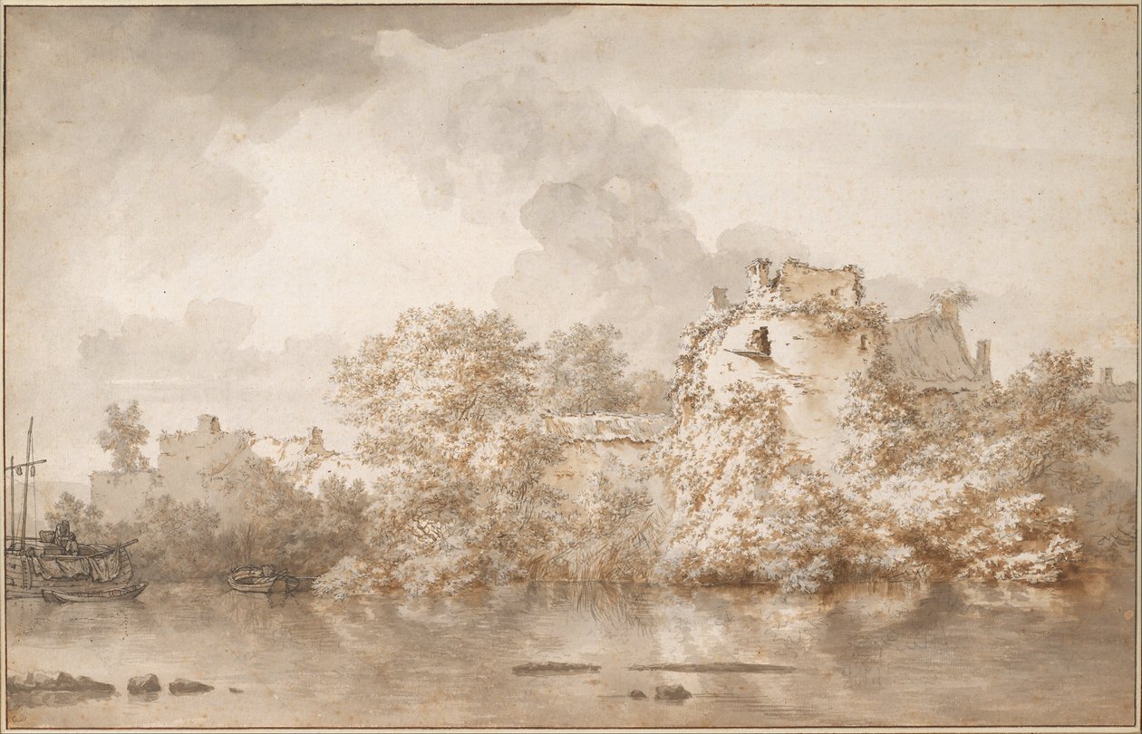 Folyói táj Montfoort közelében alkotó: Nicolaes Pietersz. Berchem