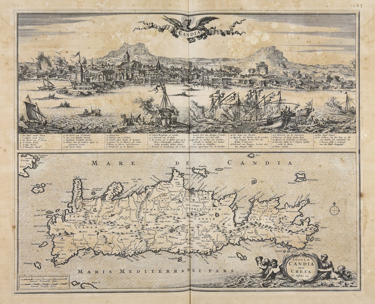 Insula Candia olim Creta / N. Visscher exc. alkotó: Nicolaes Visscher