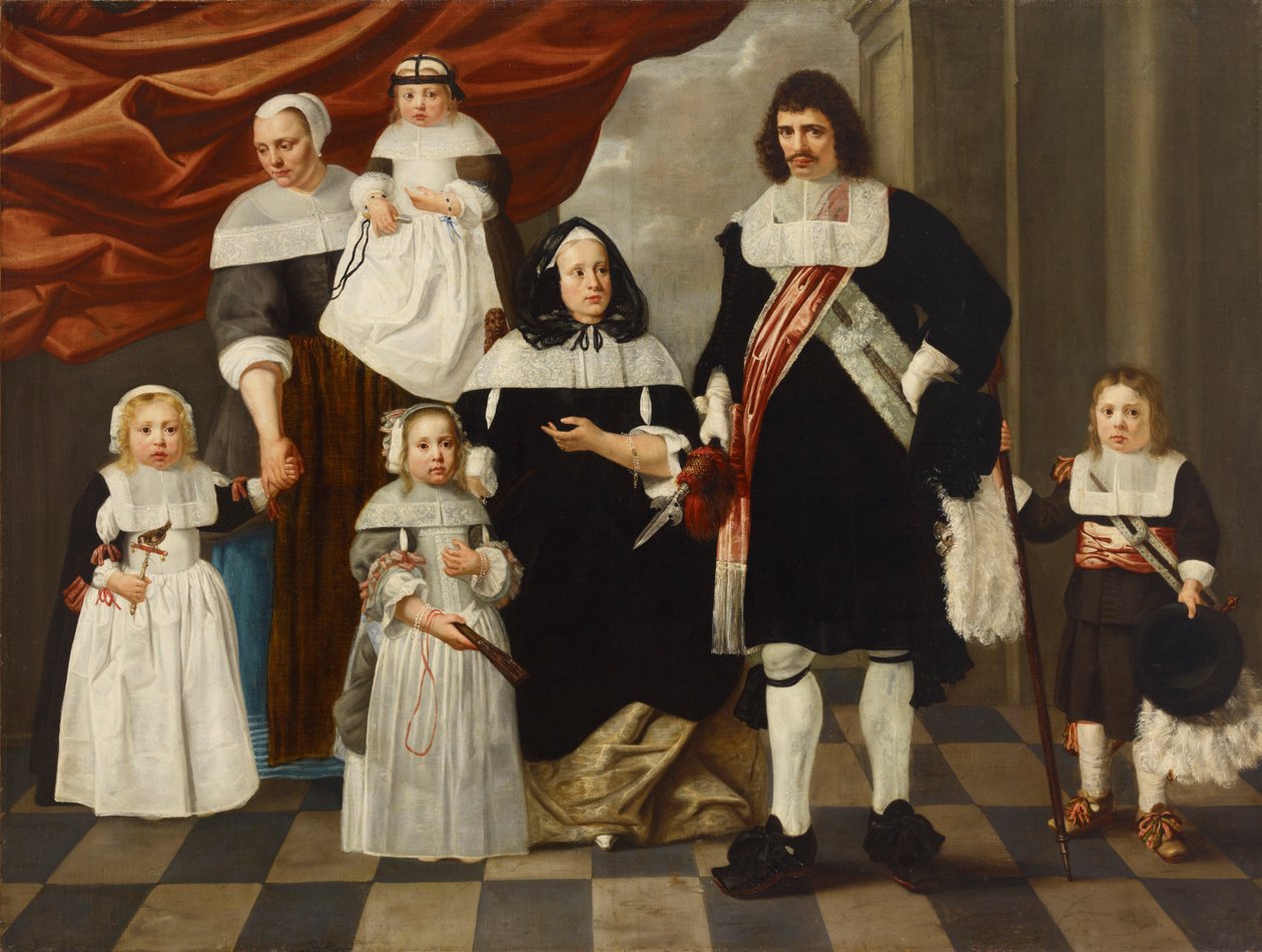 Egy család portréja. alkotó: Nicolaes de Helt Stockade