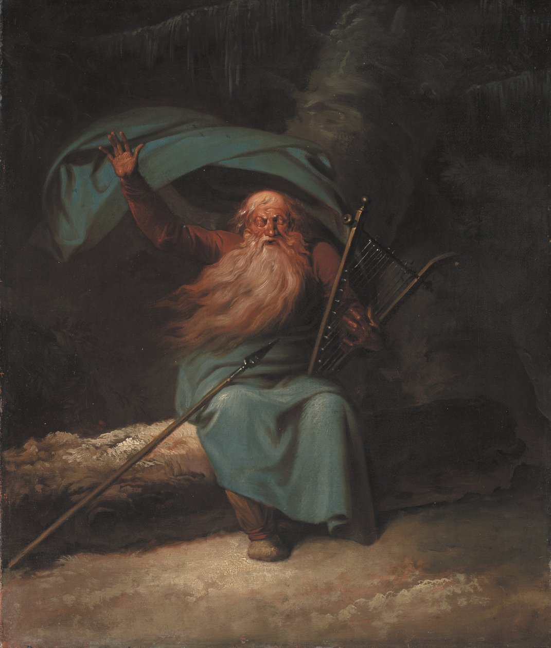 Ossian Sing His Swan Song, 1780-1782. alkotó: Nicolai Abraham Abildgaard