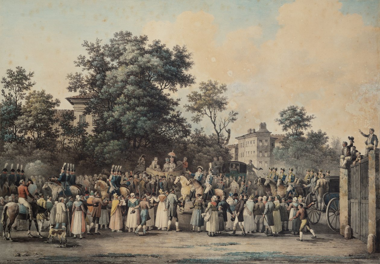 Louis-Antoine de France (1775-1844) Duc dAngouleme, a Barriere de Vaugirardban, 1814 (toll, tinta és WC papíron) alkotó: Nicolas Joseph Vergnaux