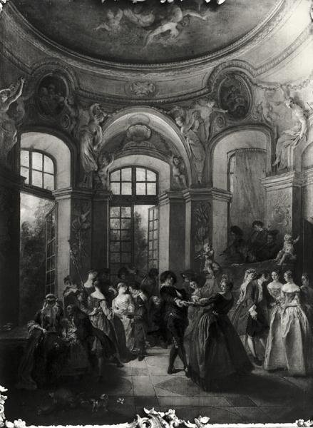 Tánc egy pavilonban, 1719-23 körül alkotó: Nicolas Lancret