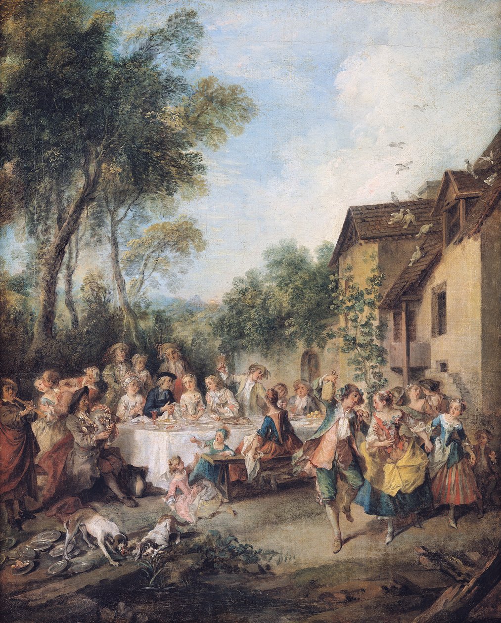 Esküvő a faluban alkotó: Nicolas Lancret