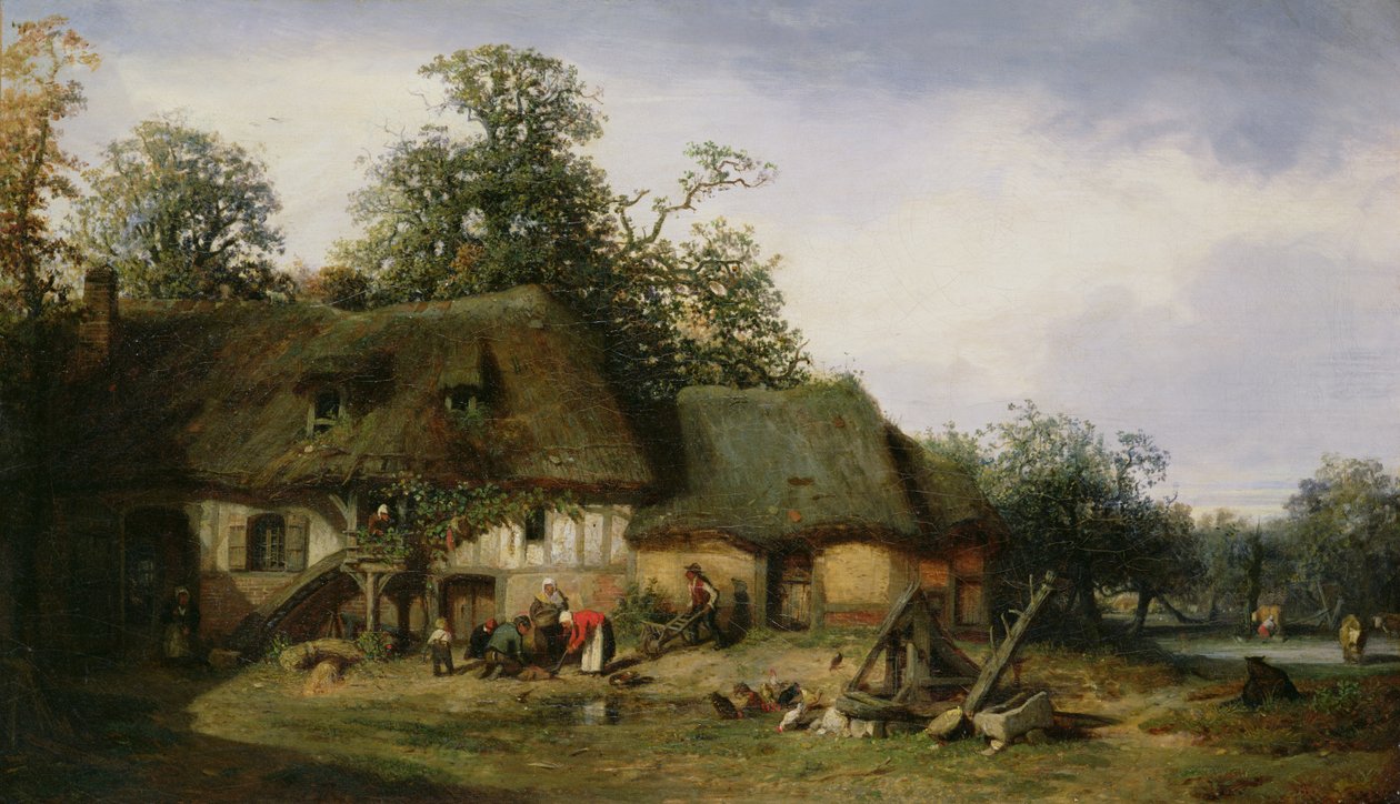 Farm Normandiában alkotó: Nicolas Louis Cabat