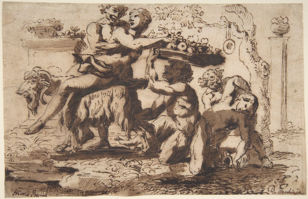 Bacchanal, 1635-36 körül alkotó: Nicolas Poussin