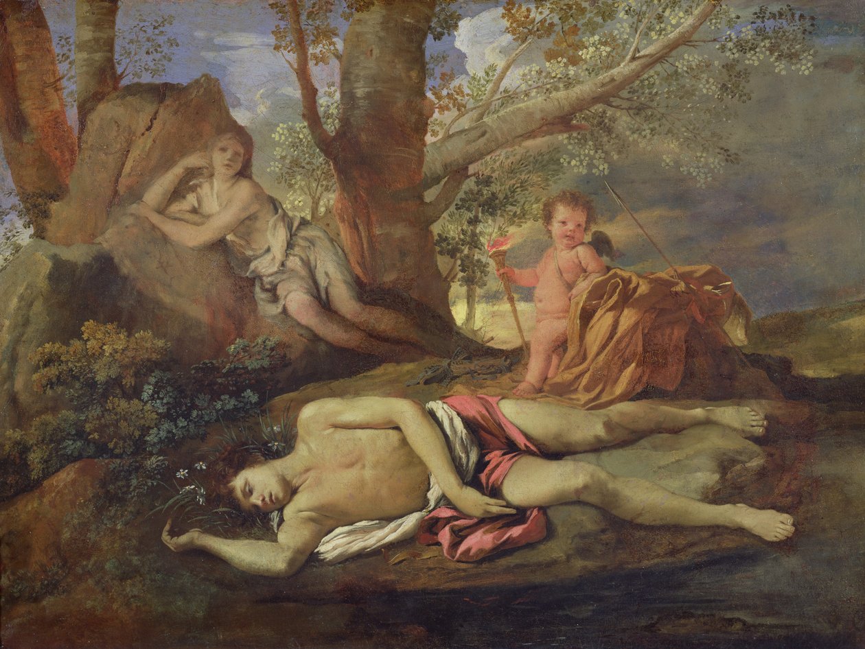 Echo és Narcissus alkotó: Nicolas Poussin