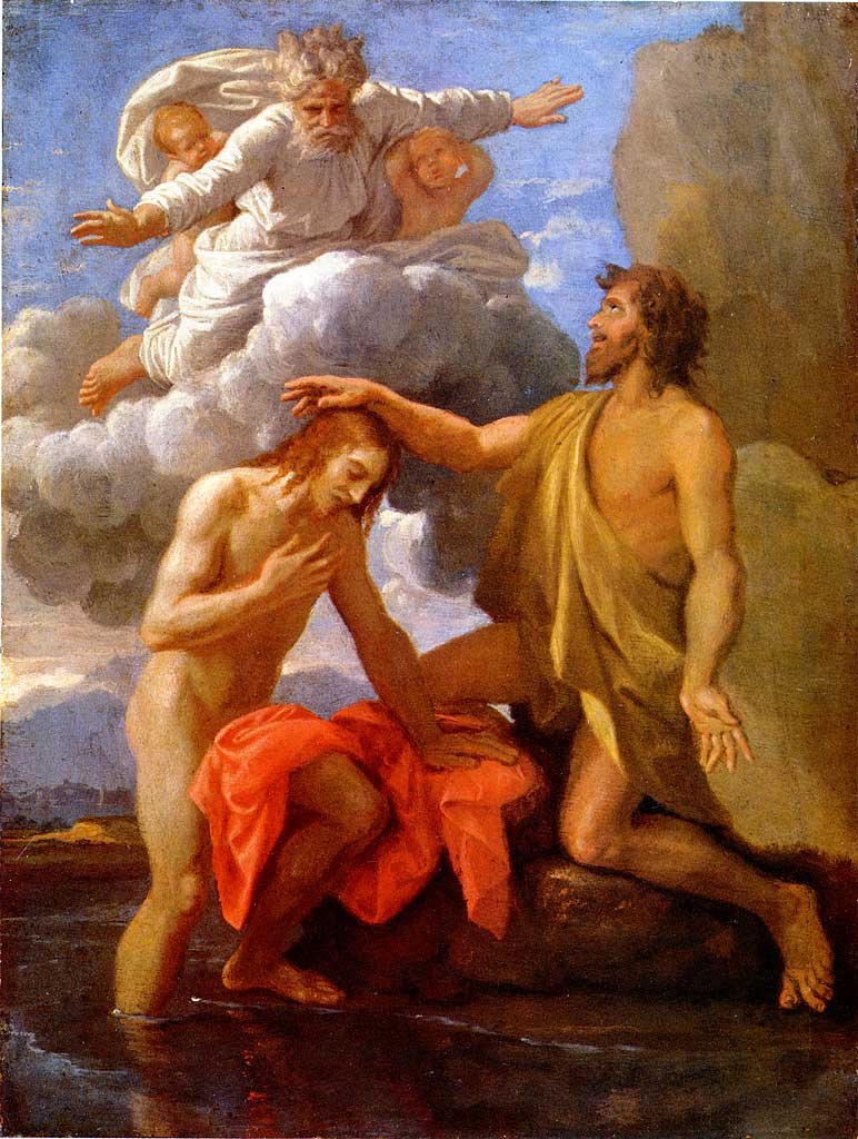 Szent János, aki megkereszteli Krisztust alkotó: Nicolas Poussin
