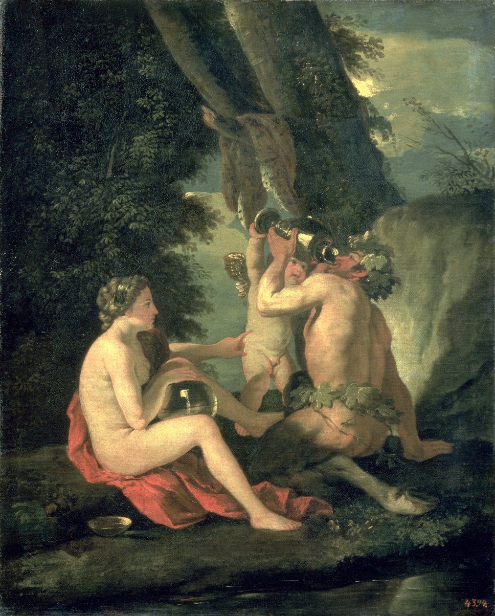 Szatír és nimfa, 1630 alkotó: Nicolas Poussin