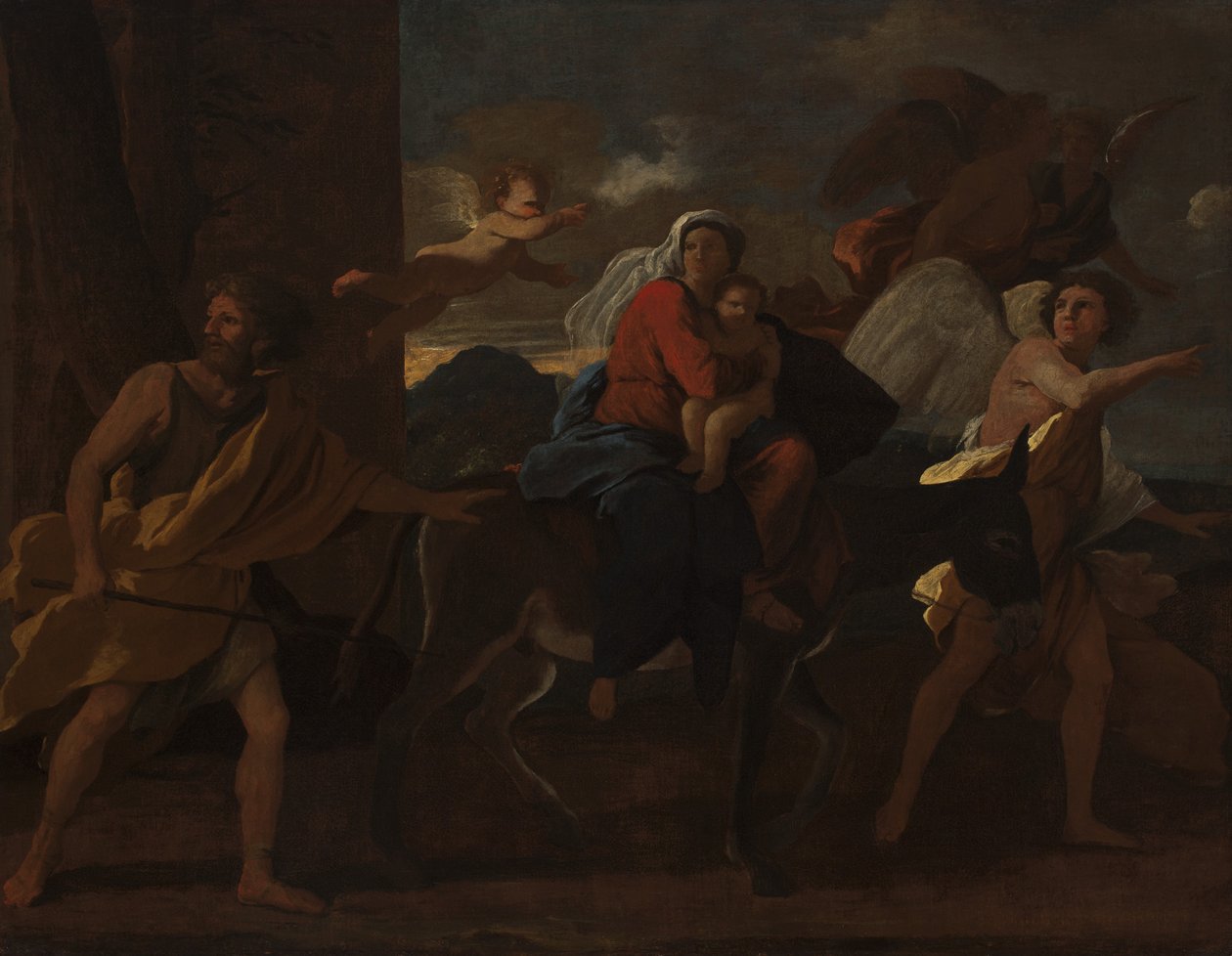 Repülés Egyiptomba, 1627-28 alkotó: Nicolas Poussin