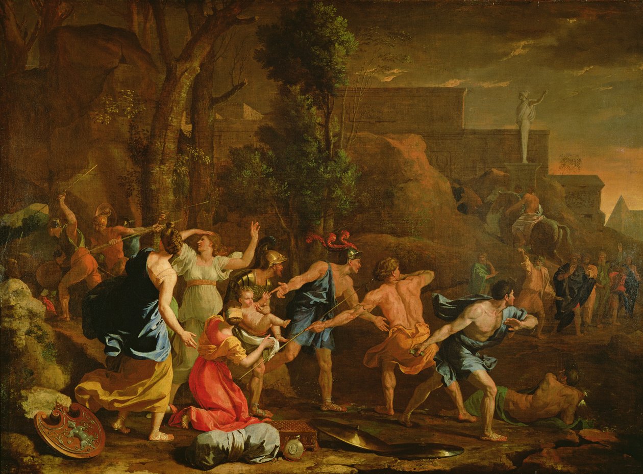 A csecsemő Pyrrhus megmentése, 1634 alkotó: Nicolas Poussin