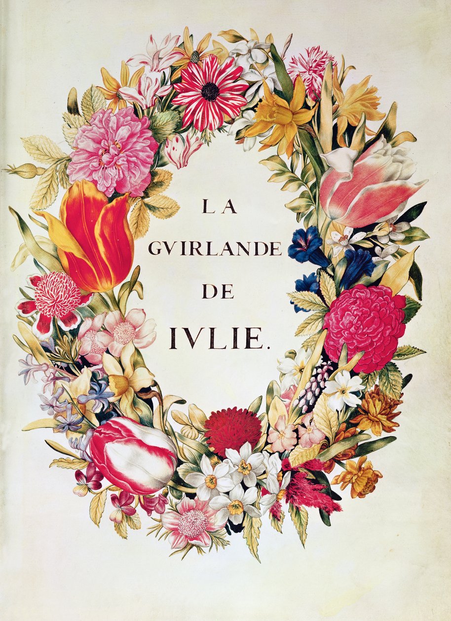 A „La Guirlande de Julie” előképe, 1642 körül (wc pergamen) alkotó: Nicolas Robert