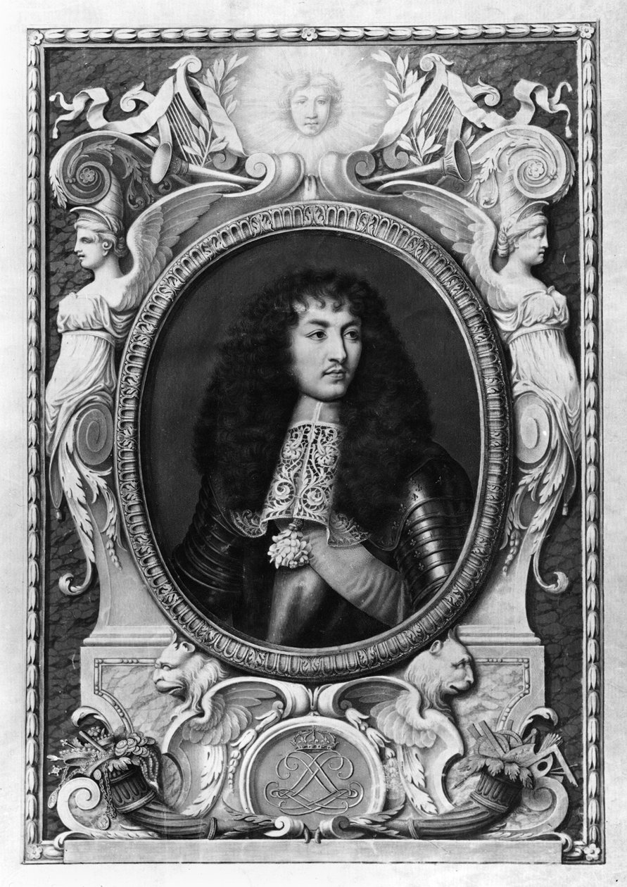XIV. Lajos (1638-1715) medál portréja (wc pergamen) alkotó: Nicolas Robert