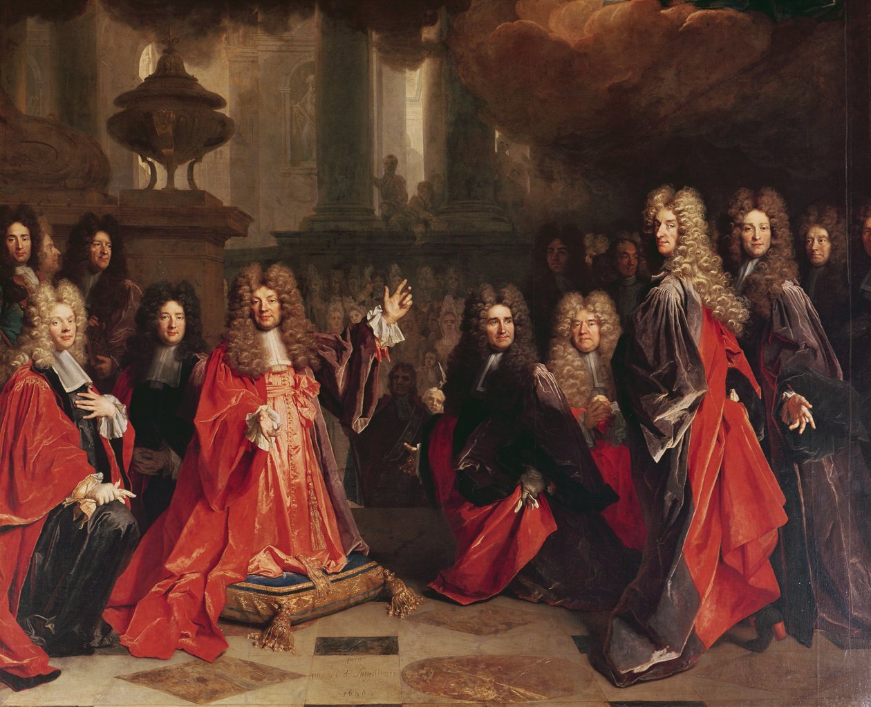 Ex-Voto, részlet az elöljárókról, 1696 alkotó: Nicolas de Largillière