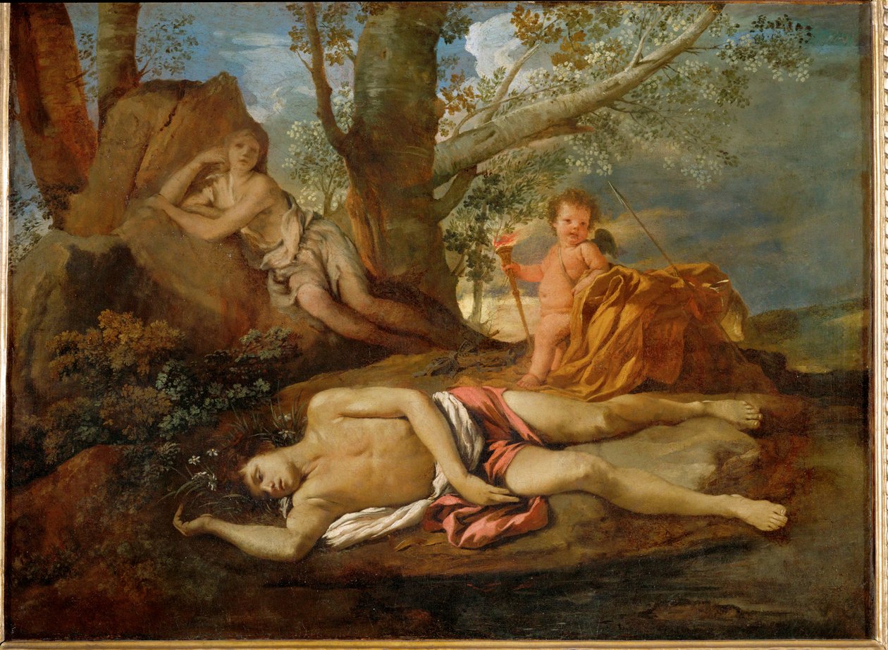 Echo és Nárcisz ... alkotó: Nicolas (attr.to) Poussin