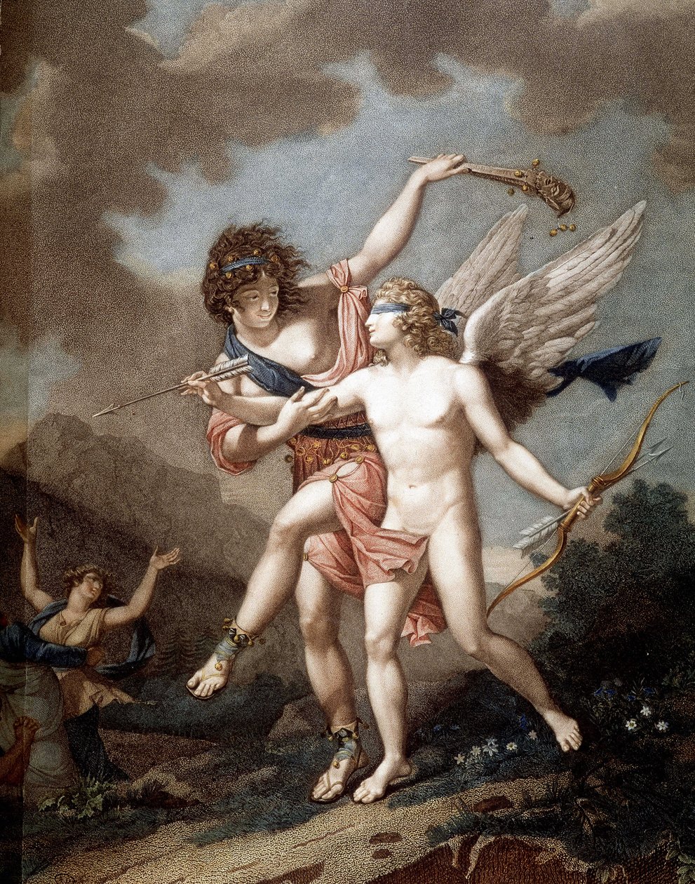 Az őrület által vezetett szerelem alkotó: Nicolas Andre (after) Monsiau
