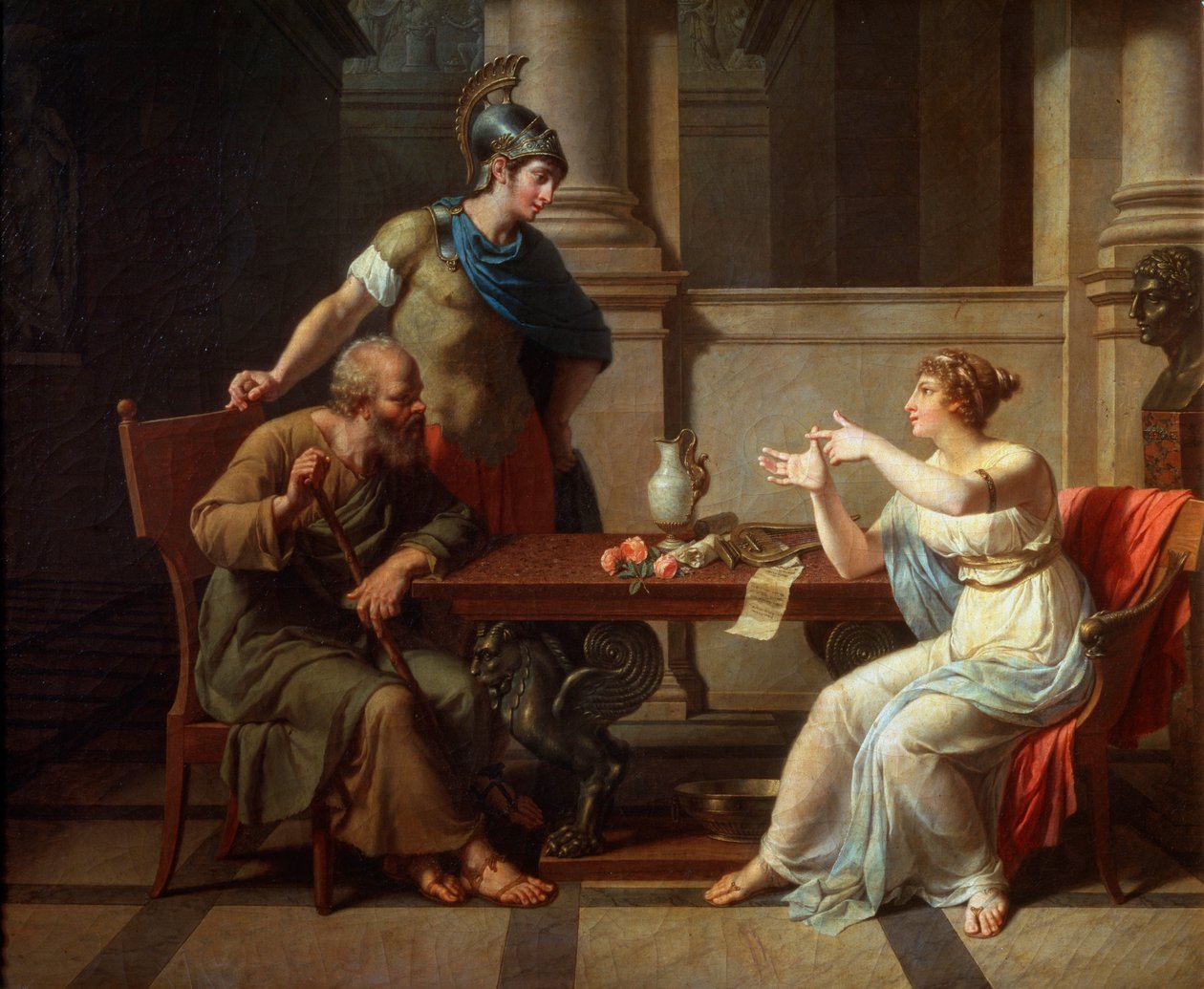 Szókratész és Alkibiadész Aszpasiában, 1801. alkotó: Nicolas Andre Monsiau