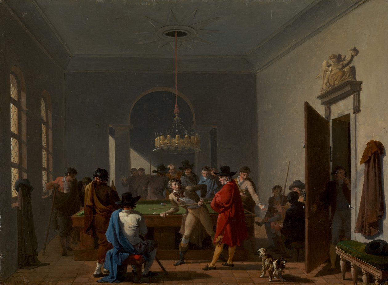 A Biliárdterem, 1810 után. alkotó: Nicolas Antoine Taunay