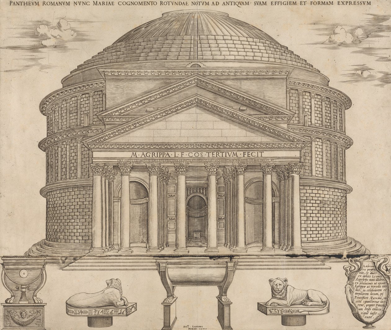 Pantheon, 1649 alkotó: Nicolas Beatrizet
