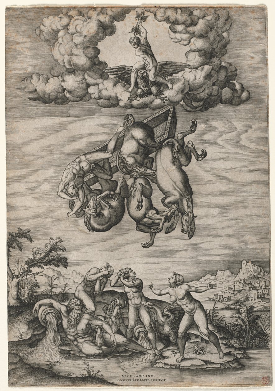 Phaeton bukása alkotó: Nicolas Beatrizet