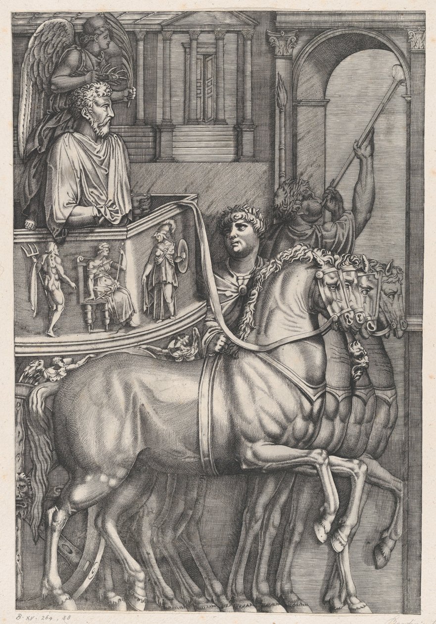 Marcus Aurelius diadala, 1550., 1550. alkotó: Nicolas Beatrizet