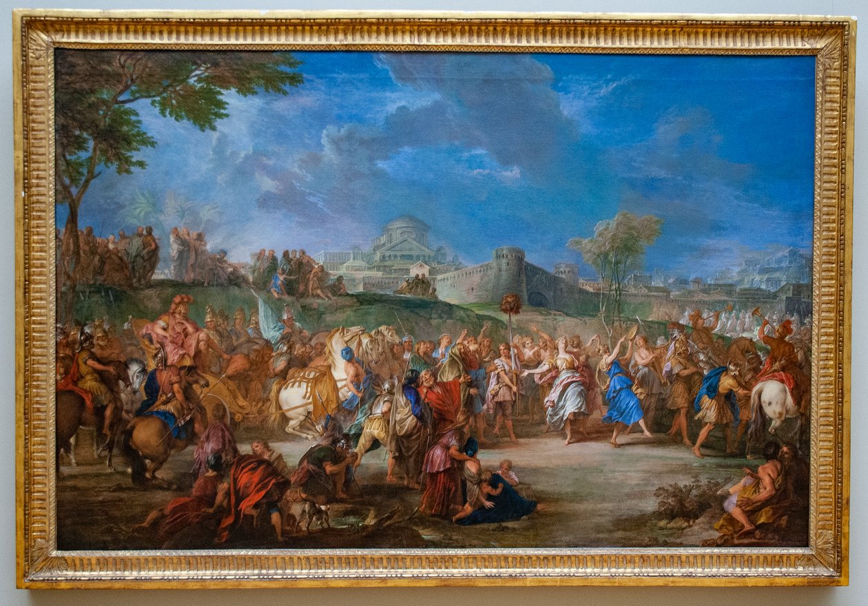 Franciául:  Le Triomphe de David
Orosz: "Dávid diadala" alkotó: Nicolas Bertin