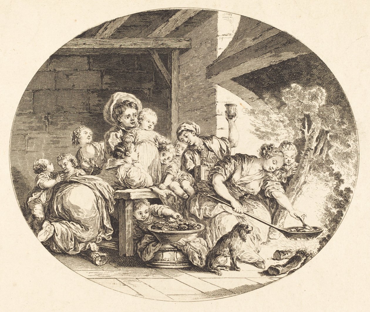 Fánk alkotó: Nicolas Delaunay after Jean Honoré Fragonard