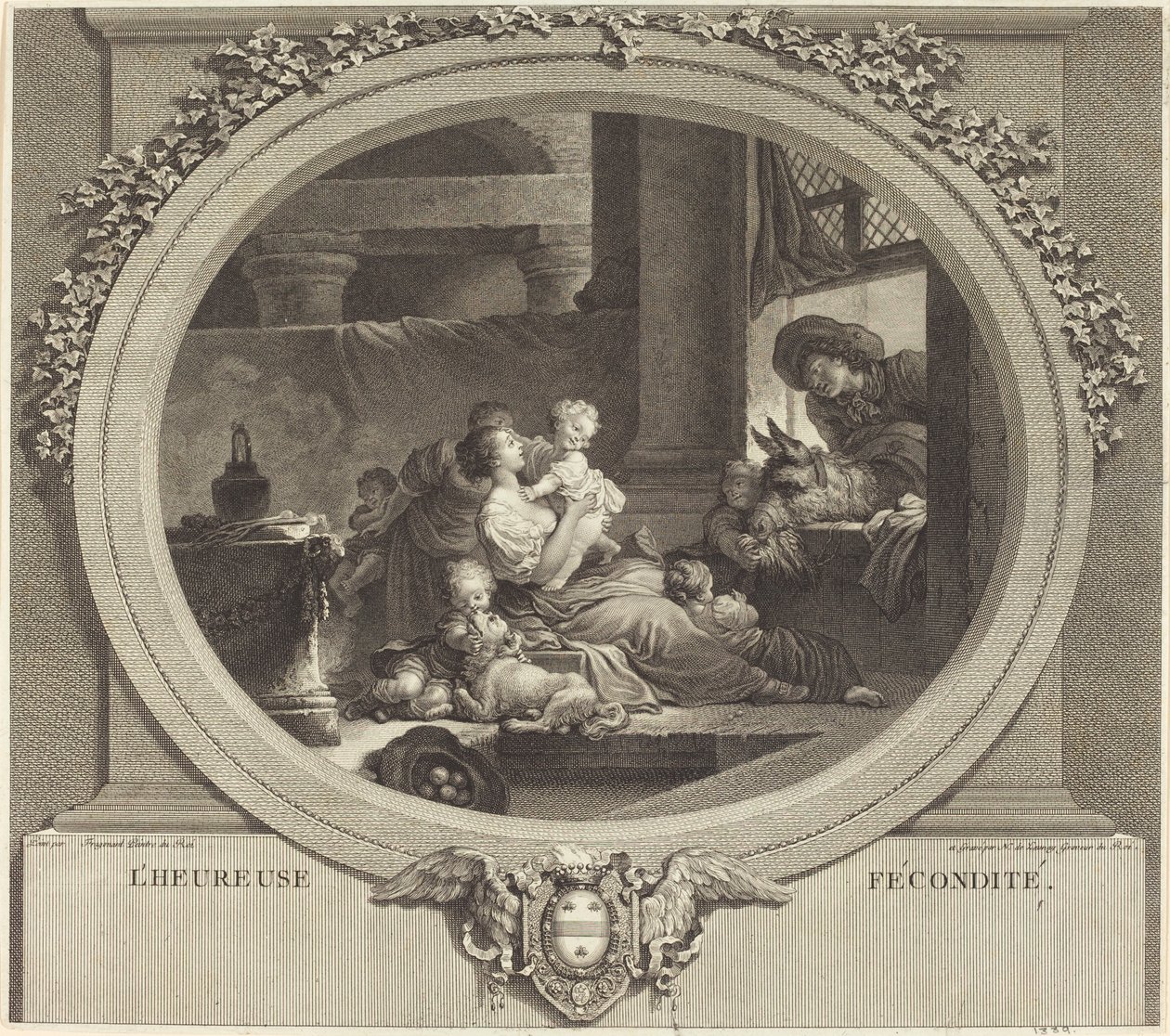 A boldog termékenység alkotó: Nicolas Delaunay after Jean Honoré Fragonard