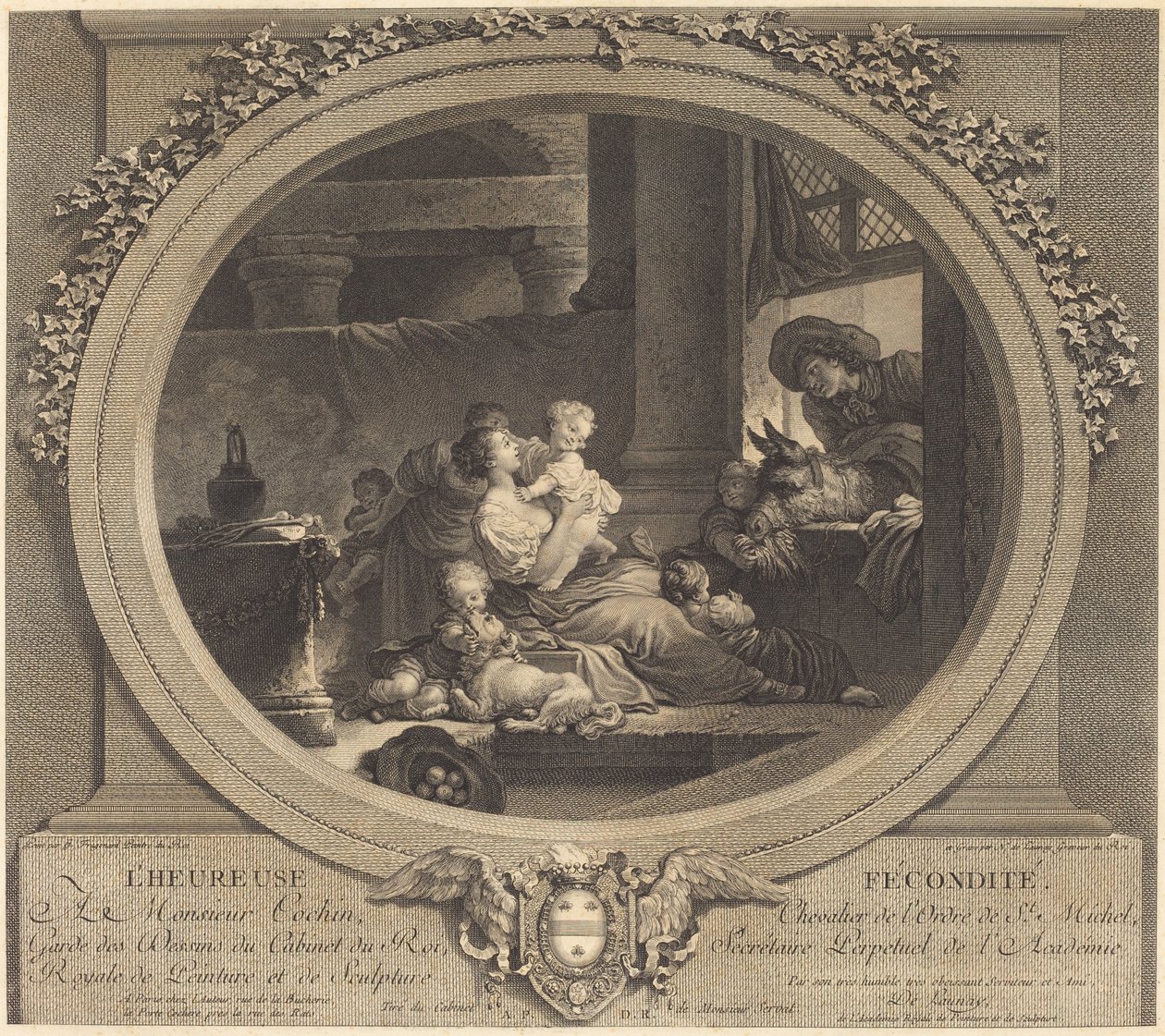 A boldog termékenység alkotó: Nicolas Delaunay after Jean Honoré Fragonard