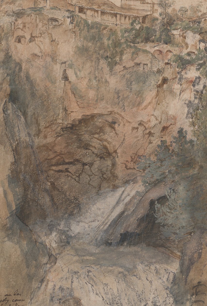 Kilátás a kaszkádokra Tivoliban, 1724-33 körül. alkotó: Nicolas Delobel